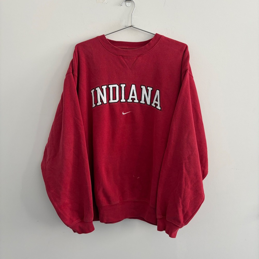 Nike Team Indiana University Hoosiers Sweatshirt Red Mens XL